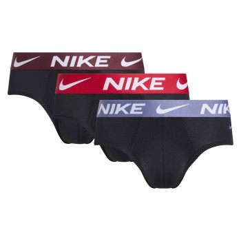 Nike 3P Dri-Fit Essential Micro Hip Brief Rød/Blå bomuld 2XL Herre