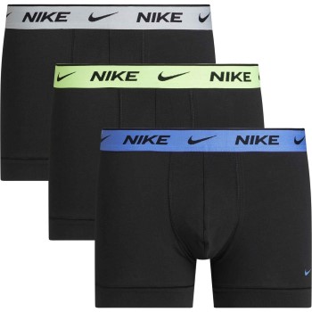 Nike 3P Everyday Essentials Cotton Stretch Trunk D1 Sort/Grøn bomuld X-Large Herre