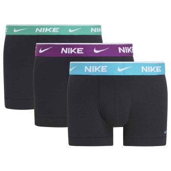 Nike 3P Everyday Essentials Cotton Stretch Trunk D1 Sort m Lilla bomuld Small Herre