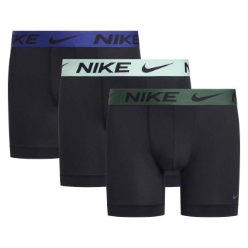 Nike 3P Everyday Essentials Micro Boxer Brief Sort/Grøn polyester Large Herre