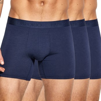 Panos Emporio 3P Base Bamboo Cotton Boxer Marineblå Small Herre