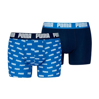 Puma 2P Everyday Aop Boxer Marine/Blå bomuld Medium Herre