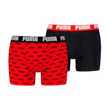 Puma 2P Everyday Aop Boxer Rød/Sort bomuld Medium Herre