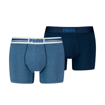 Puma 2P Everyday Placed Logo Boxer Jeansblå bomuld X-Large Herre