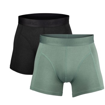 Salming 2P Boxer Briefs Sort/Grøn Medium Herre