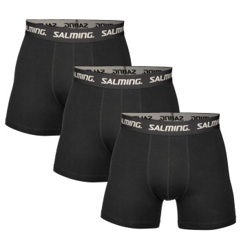 Salming 3P Cotton Boxers With Logo Sort bomuld Small Herre