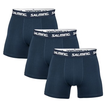 Salming 3P Cotton Boxers With Logo Marineblå bomuld X-Large Herre
