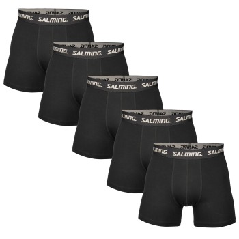 Salming 5P Soft Cotton Boxers With Logo Sort bomuld Small Herre