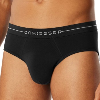 Schiesser 2P Cotton Flex Rio Briefs Sort bomuld Small Herre