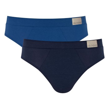 Sloggi 2P For Men GO Natural Brief Blå bomuld Small Herre