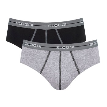 Sloggi 2P For Men Start Midi Grå bomuld XX-Large Herre