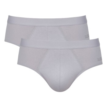 Sloggi 2P Men GO ABC 2 0 Briefs Grå bomuld X-Small Herre