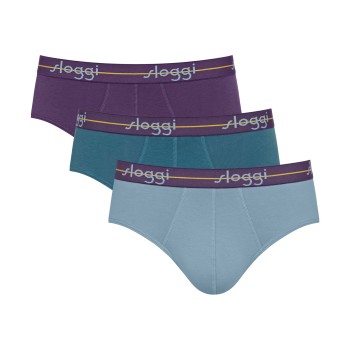 Sloggi 3P Men Start Midi C3P Flerfarvet bomuld Small Herre