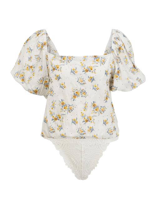 Free People Shirtbody 'ANGELA'  dueblå / gul / hvid