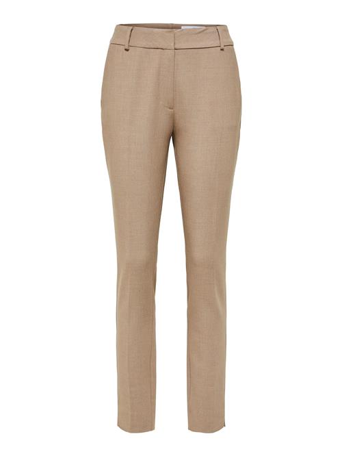 SELECTED Bukser med fals 'Rita'  sand