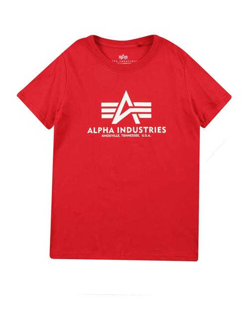 ALPHA INDUSTRIES Shirts  rød / hvid