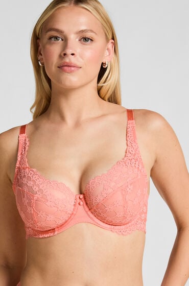 Hunkemöller Ikke-formstøbt bøjle-bh Daisy pink