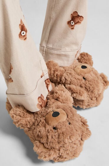 Hunkemöller Tøfler Bamse Beige