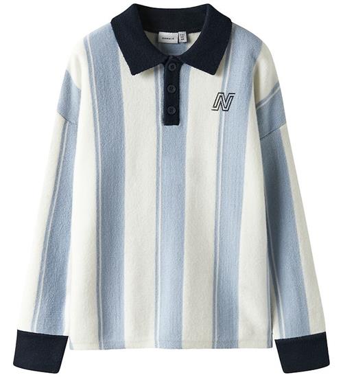 Name it Bluse - Strik - Viskoseblanding - NkmSima - Kentucky Blu