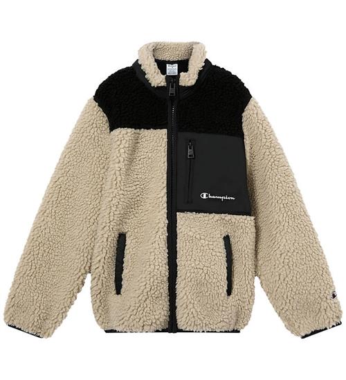 Champion Fleecejakke - Neutral Chino Beige m. Sort