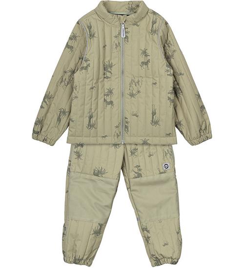 Mikk-Line Termotøj - Gray Green m. Print