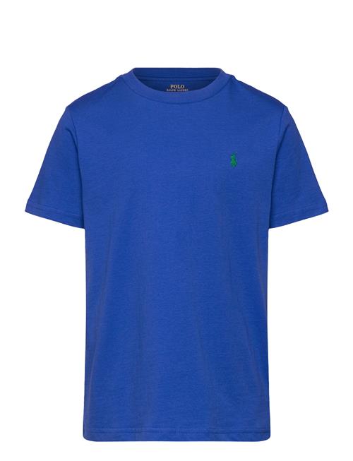 Cotton Jersey Crewneck Tee Ralph Lauren Kids Blue