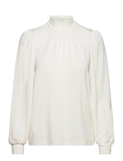 Slfsaya Ls High Neck Top Selected White