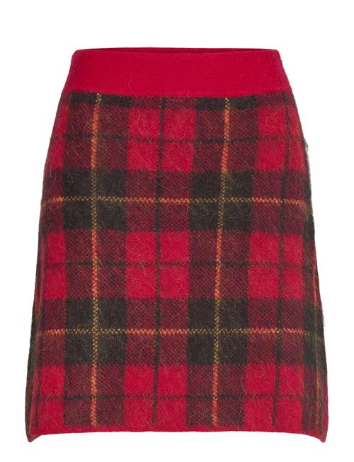 Plaid Alpaca-Blend Miniskirt Polo Ralph Lauren Red
