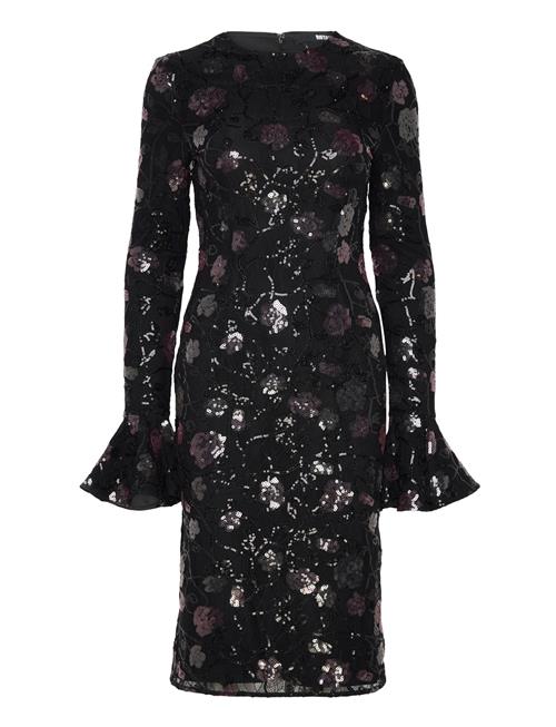 Lace Fitted Midi Dress ROTATE Birger Christensen Black