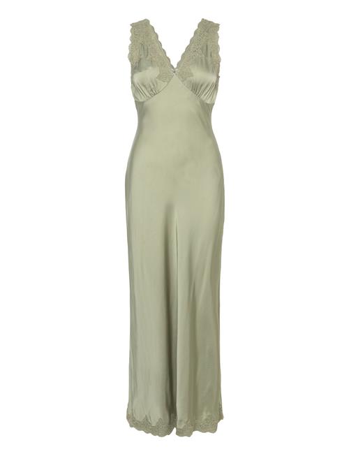 Zoe Satin Dress Twist & Tango Green