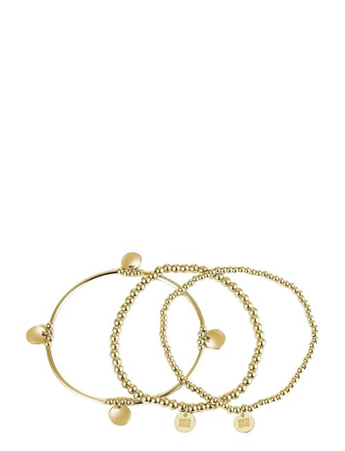 Capri 3-Pack Bracelet Gold Bud To Rose Gold