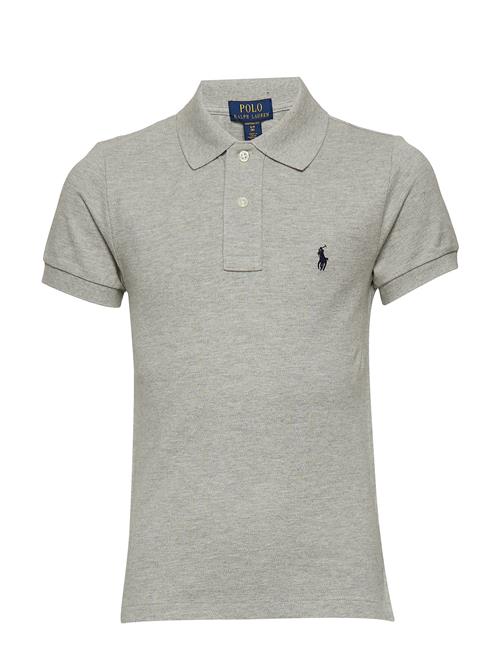 Slim Fit Cotton Mesh Polo Shirt Ralph Lauren Kids Grey