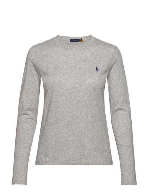 Long-Sleeve Jersey Crewneck Tee Polo Ralph Lauren Grey