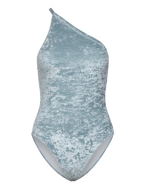 Asymmetric Velvet Swimsuit Filippa K Blue