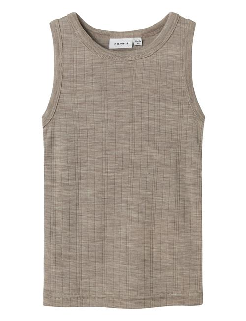 Nmmwang Wool Needle Tank Top Noos Name It Beige