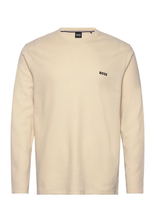 Waffle Ls-Shirt BOSS Beige