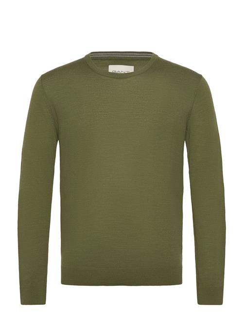 Extrafine Merino Wool C-Neck GANT Khaki