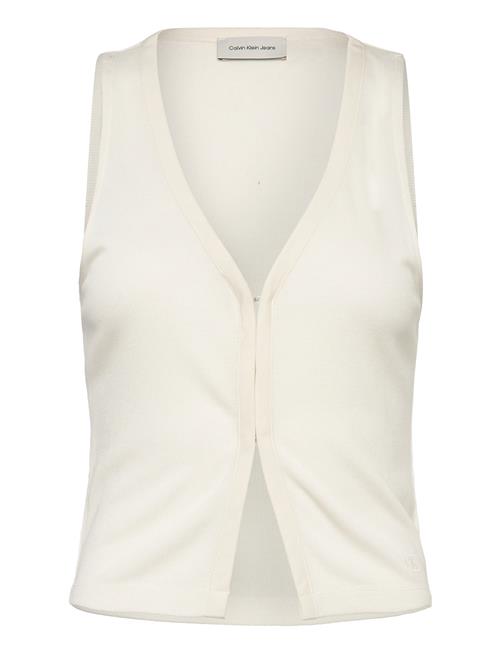 Soft Touch Sleeveless Cardigan Calvin Klein Jeans Cream