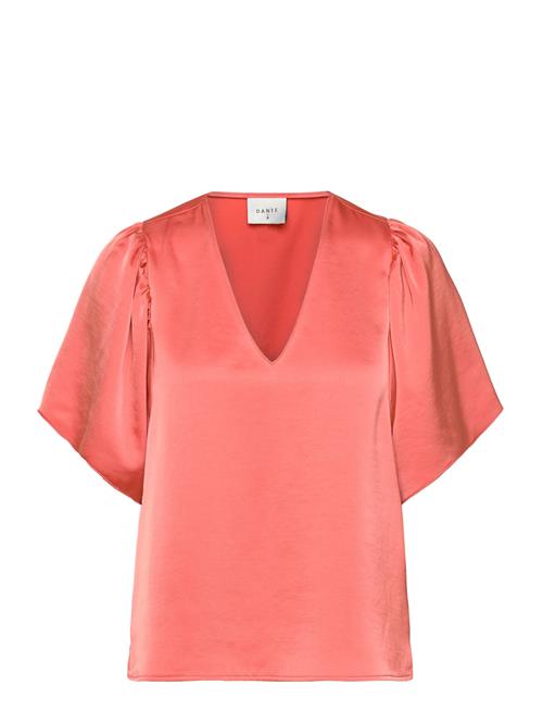 Dante6-Arvi Satin Butterfly Sleeve Top Dante6 Coral