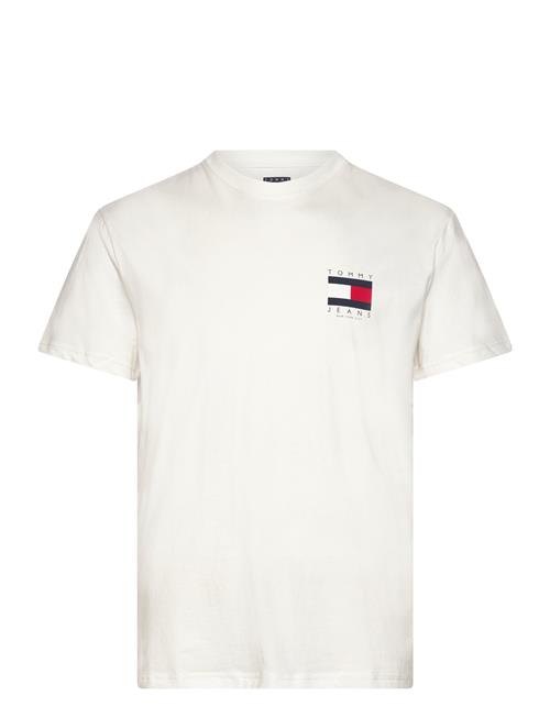 Tjm Reg Flag Graph Bckprnt T Ext Tommy Jeans White