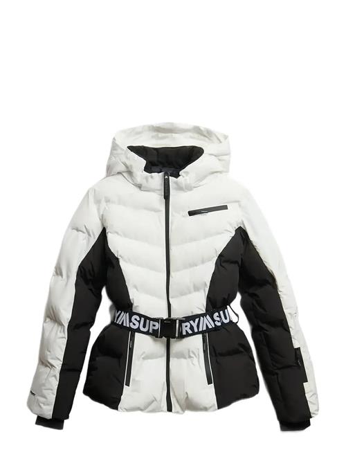 Luxe Belted Ski Padded Jacket Superdry Sport White