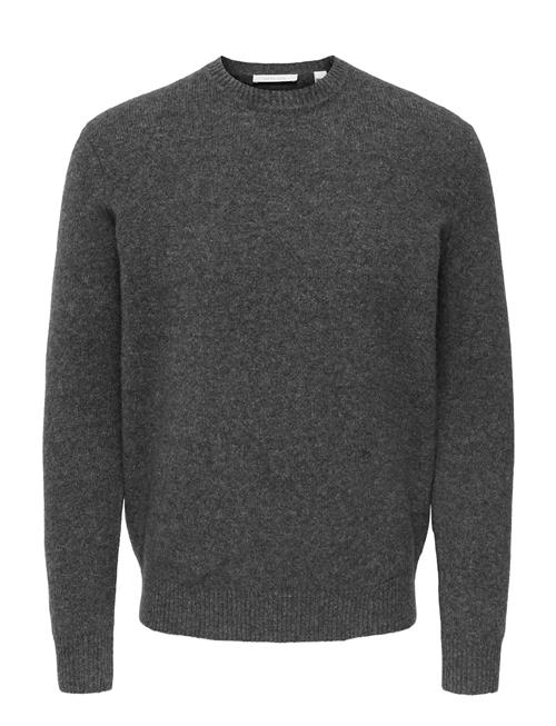 Onsray Reg Ls Crew Knit Frml ONLY & SONS Grey