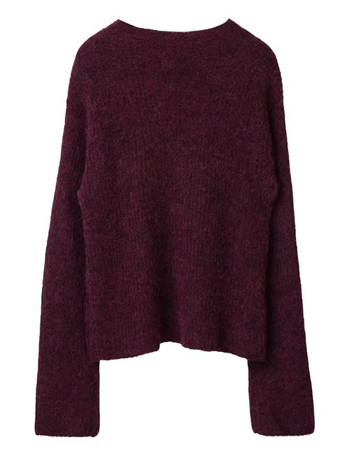 Alpaca Blend Mock Neck Sweater Lexington Clothing Burgundy