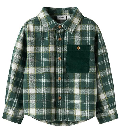 Name it Skjorte - NmmSanto - Bistro Green