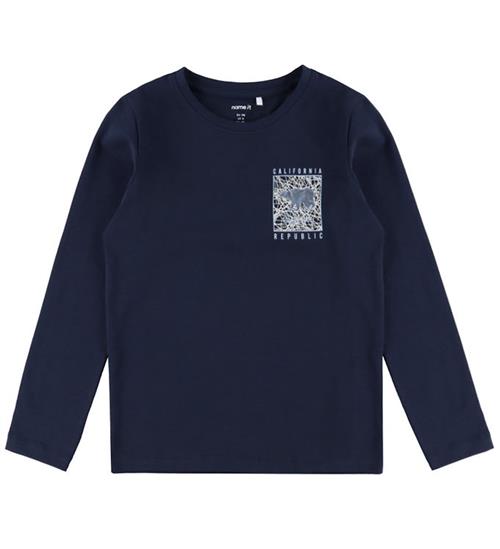 Name It Bluse - NkmVux - Navy Blazer/Golden