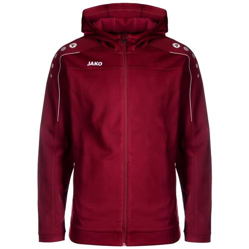 JAKO Sportssweatjakke  mørkerød / hvid