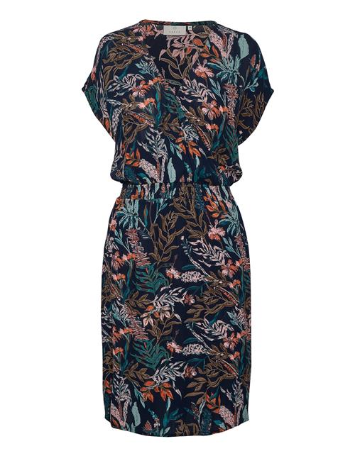 Kaffe Kjole 'Jenn'  natblå / blandingsfarvet