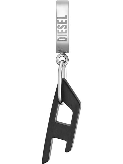 DIESEL Øreringe  sort / sølv