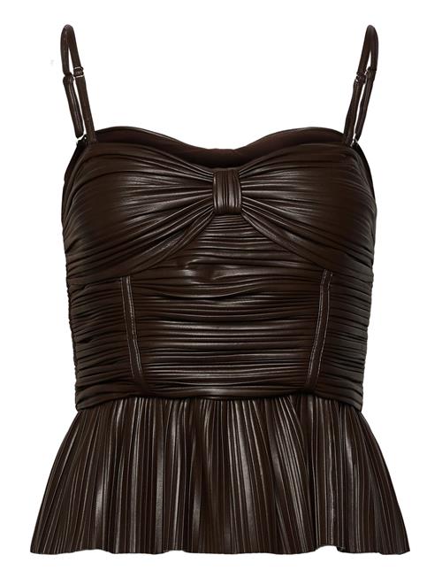 Pleated Sleeveless Top ROTATE Birger Christensen Brown