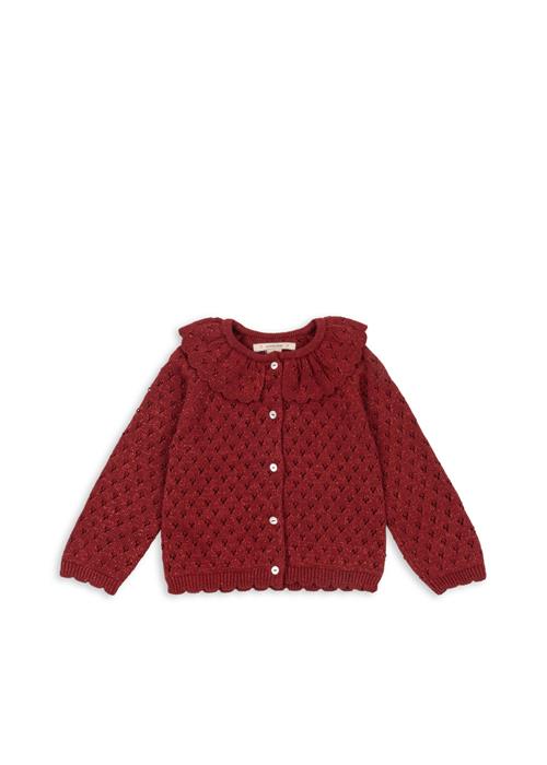 Konges Sløjd Holiday Strikket Cardigan Red Dahlia  Red Dahlia 3 Y  Rød  3 år  kvinde
